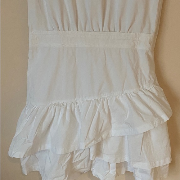 Veronica Beard Noha white flounce tee shirt dress - Picture 4 of 8